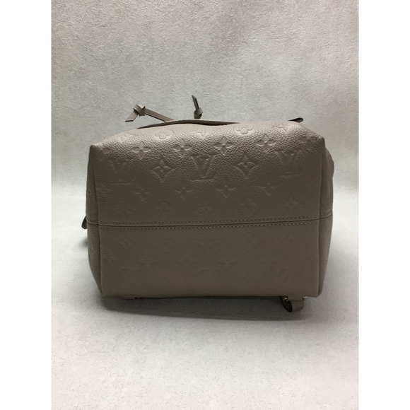 Louis Vuitton Montsouris PM Monogram Emplant Backpack Beige - Picture 4 of 6